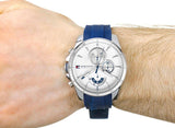 Tommy Hilfiger Decker Quartz White Dial Blue Rubber Strap Watch for Men - 1791349 Buy Now By Tommy Hilfiger