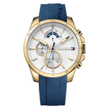 Tommy Hilfiger Decker White Dial Blue Rubber Strap Watch for Men - 1791353 Buy Now By Tommy Hilfiger