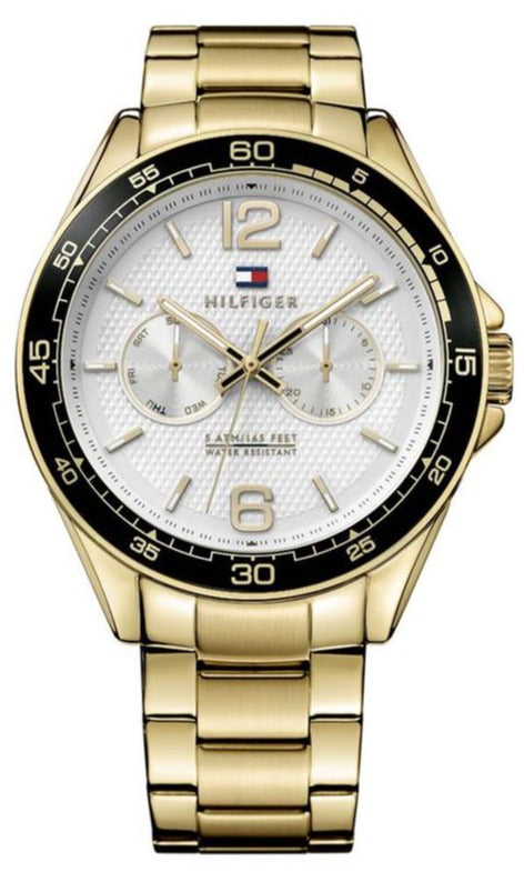 Tommy Hilfiger Sport White Dial Gold Steel Strap Watch for Men - 1791365 Buy Now By Tommy Hilfiger