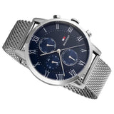 Tommy Hilfiger Kane Quartz Blue Dial Silver Mesh Bracelet Watch for Men - 1791398 Buy Now By Tommy Hilfiger