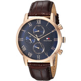 Tommy Hilfiger Kane Chronograph Blue Dial Brown Leather Strap Watch for Men - 1791399 Buy Now By Tommy Hilfiger