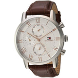 Tommy Hilfiger Kane Chronograph White Dial Brown Leather Strap Watch for Men - 1791400 Buy Now By Tommy Hilfiger