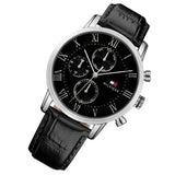 Tommy Hilfiger Kane Quartz Black Dial Black Leather Strap Watch for Men - 1791401 Buy Now By Tommy Hilfiger