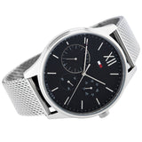 Tommy Hilfiger Damon Quartz Chronograph Black Dial Silver Mesh Bracelet Watch for Men - 1791415 Buy Now By Tommy Hilfiger