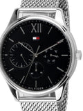 Tommy Hilfiger Damon Quartz Chronograph Black Dial Silver Mesh Bracelet Watch for Men - 1791415 Buy Now By Tommy Hilfiger