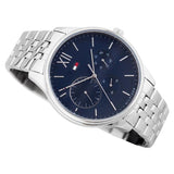 Tommy Hilfiger Damon Chronograph Blue Dial Silver Steel Strap Watch for Men - 1791416 Buy Now By Tommy Hilfiger