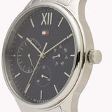 Tommy Hilfiger Damon Chronograph Blue Dial Silver Steel Strap Watch for Men - 1791416 Buy Now By Tommy Hilfiger