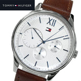 Tommy Hilfiger Damon Quartz White Dial Brown Leather Strap Watch for Men - 1791418 Buy Now By Tommy Hilfiger