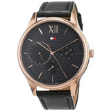 Tommy Hilfiger Damon Quartz Black Dial Black Leather Strap Watch for Men - 1791419 Buy Now By Tommy Hilfiger