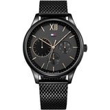 Tommy Hilfiger Damon Quartz Black Dial Black Mesh Bracelet Watch for Men - 1791420 Buy Now By Tommy Hilfiger