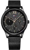 Tommy Hilfiger Damon Quartz Black Dial Black Mesh Bracelet Watch for Men - 1791420 Buy Now By Tommy Hilfiger