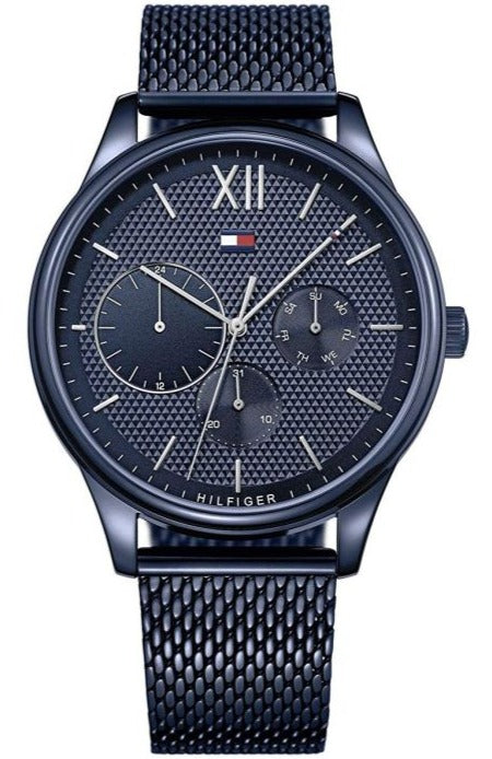 Tommy Hilfiger Damon Quartz Blue Dial Blue Mesh Bracelet Watch for Men - 1791421 Buy Now By Tommy Hilfiger