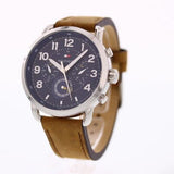 Tommy Hilfiger Briggs Chronograph Blue Dial Brown Leather Strap Watch for Men - 1791424 Buy Now By Tommy Hilfiger