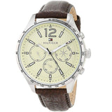 Tommy Hilfiger Gavin Chronograph White Dial Brown Leather Strap Watch for Men - 1791467 Buy Now By Tommy Hilfiger