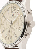 Tommy Hilfiger Gavin Chronograph White Dial Brown Leather Strap Watch for Men - 1791467 Buy Now By Tommy Hilfiger