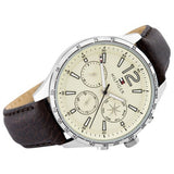 Tommy Hilfiger Gavin Chronograph White Dial Brown Leather Strap Watch for Men - 1791467 Buy Now By Tommy Hilfiger