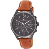 Tommy Hilfiger Gavin Chronograph Quartz Black Dial Brown Leather Strap Watch for Men - 1791470 Buy Now By Tommy Hilfiger