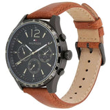 Tommy Hilfiger Gavin Chronograph Quartz Black Dial Brown Leather Strap Watch for Men - 1791470 Buy Now By Tommy Hilfiger