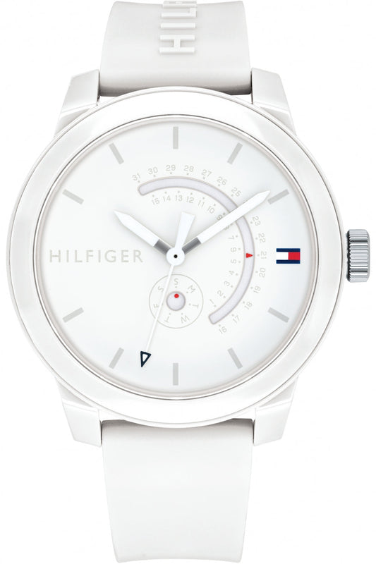 Tommy Hilfiger Denim Analog White Dial White Rubber Strap Watch for Men - 1791481 Buy Now By Tommy Hilfiger