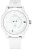 Tommy Hilfiger Denim Analog White Dial White Rubber Strap Watch for Men - 1791481 Buy Now By Tommy Hilfiger