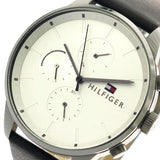 Tommy Hilfiger Lexor Silver Dial Black Leather Strap Watch For Men - 1791489 Buy Now By Tommy Hilfiger