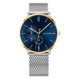 Tommy Hilfiger Brooklyn Quartz Blue Dial Silver Mesh Bracelet Watch for Men - 1791505 Buy Now By Tommy Hilfiger