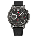 Tommy Hilfiger London Chronograph Grey Dial Black Leather Strap Watch for Men - 1791533 Buy Now By Tommy Hilfiger