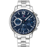 Tommy Hilfiger London Chronograph Quartz Blue Dial Silver Steel Strap Watch for Men - 1791534 Buy Now By Tommy Hilfiger