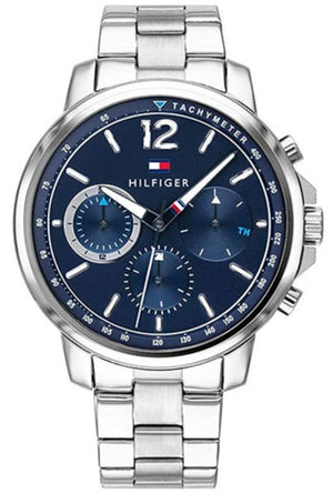 Tommy Hilfiger London Chronograph Quartz Blue Dial Silver Steel Strap Watch for Men - 1791534 Buy Now By Tommy Hilfiger
