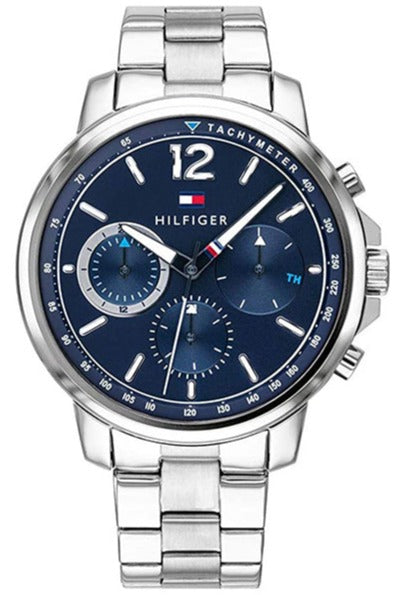 Tommy Hilfiger London Chronograph Quartz Blue Dial Silver Steel Strap Watch for Men - 1791534 Buy Now By Tommy Hilfiger