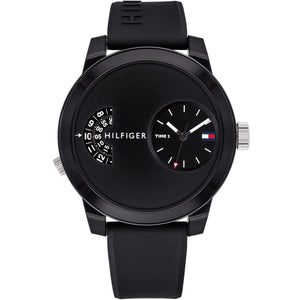 Tommy Hilfiger Denim Black Dial Black Rubber Strap Watch for Men - 1791555 Buy Now By Tommy Hilfiger