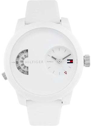 Tommy Hilfiger Denim White Dial White Rubber Strap Watch for Men - 1791558 Buy Now By Tommy Hilfiger