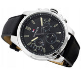 Tommy Hilfiger Decker Black Dial Black Leather Strap Watch for Men - 1791563 Buy Now By Tommy Hilfiger