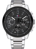 Tommy Hilfiger Iconic Quartz Black Dial Silver Steel Strap Watch for Men - 1791564 Buy Now By Tommy Hilfiger