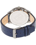 Tommy Hilfiger Chase Grey Dial Blue Leather Strap Watch for Men - 1791578 Buy Now By Tommy Hilfiger