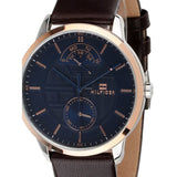 Tommy Hilfiger Hunter Blue Dial Brown Leather Strap Watch for Men - 1791605 Buy Now By Tommy Hilfiger