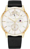 Tommy Hilfiger Hunter White Dial Black Leather Strap Watch for Men - 1791606 Buy Now By Tommy Hilfiger