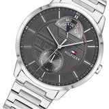 Tommy Hilfiger Hunter Grey Dial Silver Steel Strap Watch for Men - 1791608 Buy Now By Tommy Hilfiger