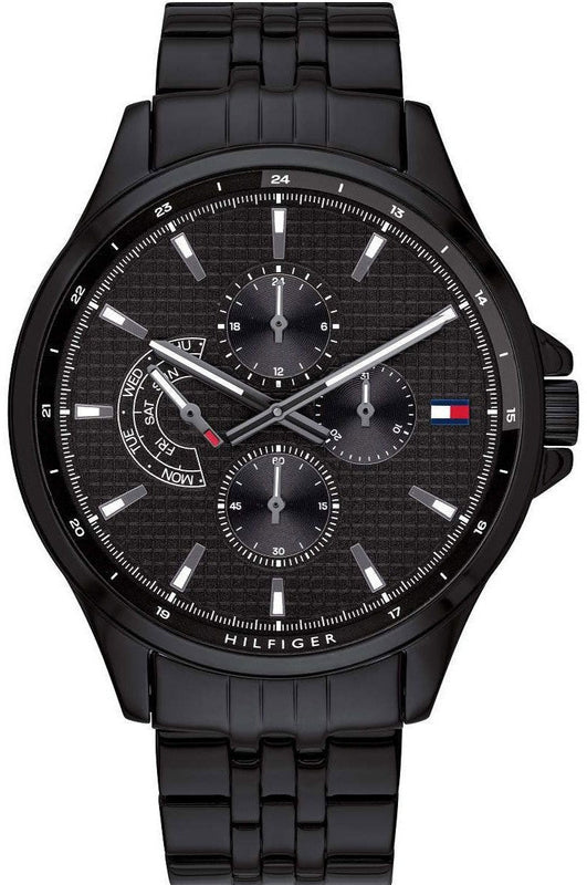Tommy Hilfiger Shawn Quartz Black Dial Black Steel Strap Watch for Men - 1791611 Buy Now By Tommy Hilfiger