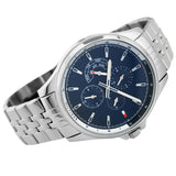 Tommy Hilfiger Shawn Multifunction Quartz Blue Dial Silver Steel Strap Watch for Men - 1791612 Buy Now By Tommy Hilfiger