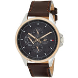Tommy Hilfiger Shawn Multifunction Grey Dial Brown Leather Strap Watch for Men - 1791615 Buy Now By Tommy Hilfiger