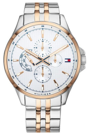 Tommy Hilfiger Shawn Quartz White Dial Two Tone Steel Strap Watch for Men - 1791617 Buy Now By Tommy Hilfiger