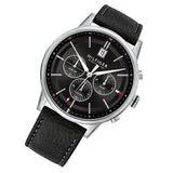 Tommy Hilfiger Kyle Quartz Black Dial Black Leather Strap Watch for Men - 1791630 Buy Now By Tommy Hilfiger