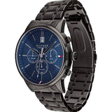 Tommy Hilfiger Kyle Quartz Blue Dial Black Steel Strap Watch for Men - 1791633 Buy Now By Tommy Hilfiger
