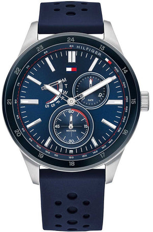Tommy Hilfiger Austin Quartz Blue Dial Blue Rubber Strap Watch for Men - 1791635 Buy Now By Tommy Hilfiger