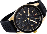 Tommy Hilfiger Austin Black Dial Black Rubber Strap Watch for Men - 1791636 Buy Now By Tommy Hilfiger