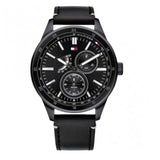 Tommy Hilfiger Austin Black Dial Black Leather Strap Watch for Men - 1791638 Buy Now By Tommy Hilfiger