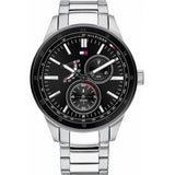 Tommy Hilfiger Austin Black Dial Silver Steel Strap Watch for Men - 1791639 Buy Now By Tommy Hilfiger