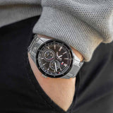 Tommy Hilfiger Austin Black Dial Silver Steel Strap Watch for Men - 1791639 Buy Now By Tommy Hilfiger