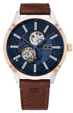 Tommy Hilfiger Spencer Blue Dial Brown Leather Strap Watch for Men - 1791642 Buy Now By Tommy Hilfiger